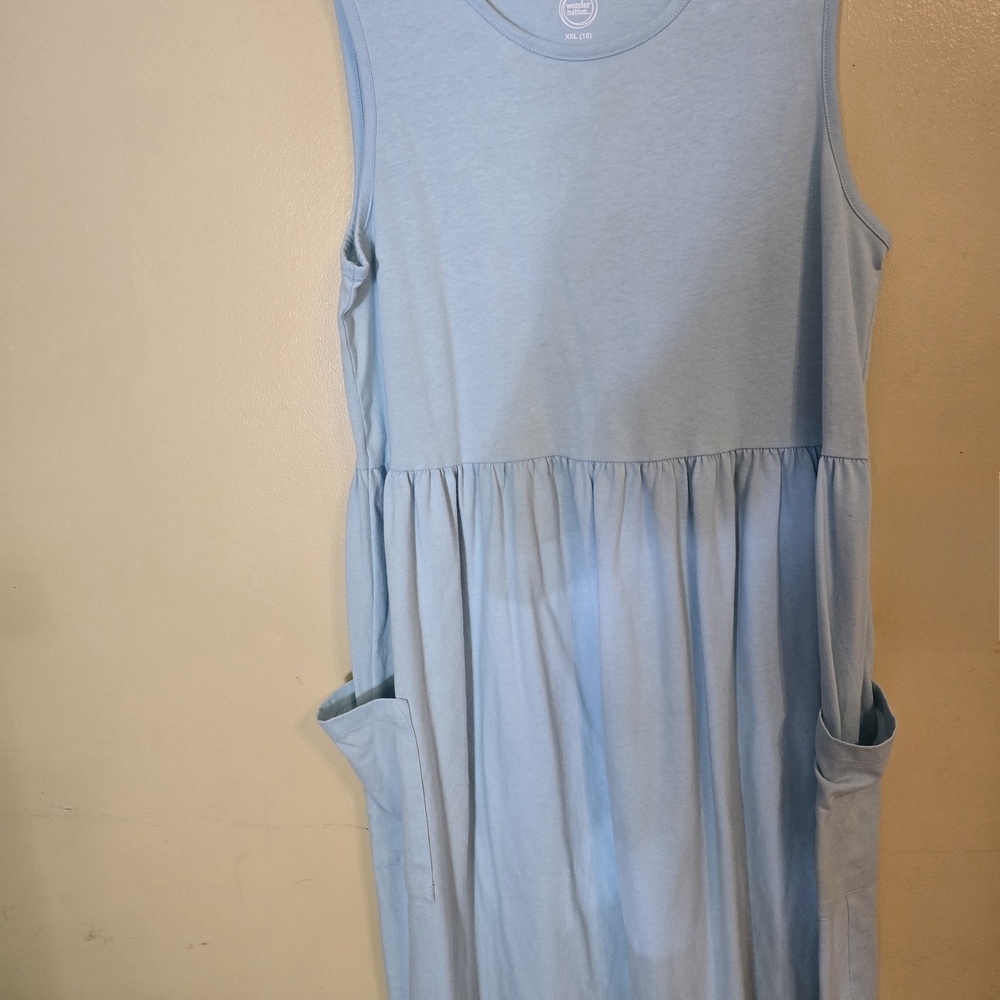 Wonder Nation Light Blue Casual Kids Dress
